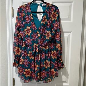 Floral Long Sleeve Romper